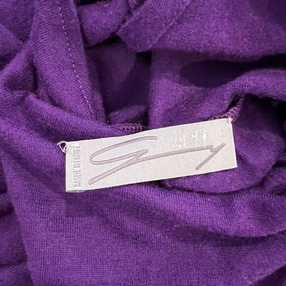 Wool Angora Women's Tank Top Sweater Funnel Neck IT 44 FR 42 Medium Purple - Picture 4 of 4